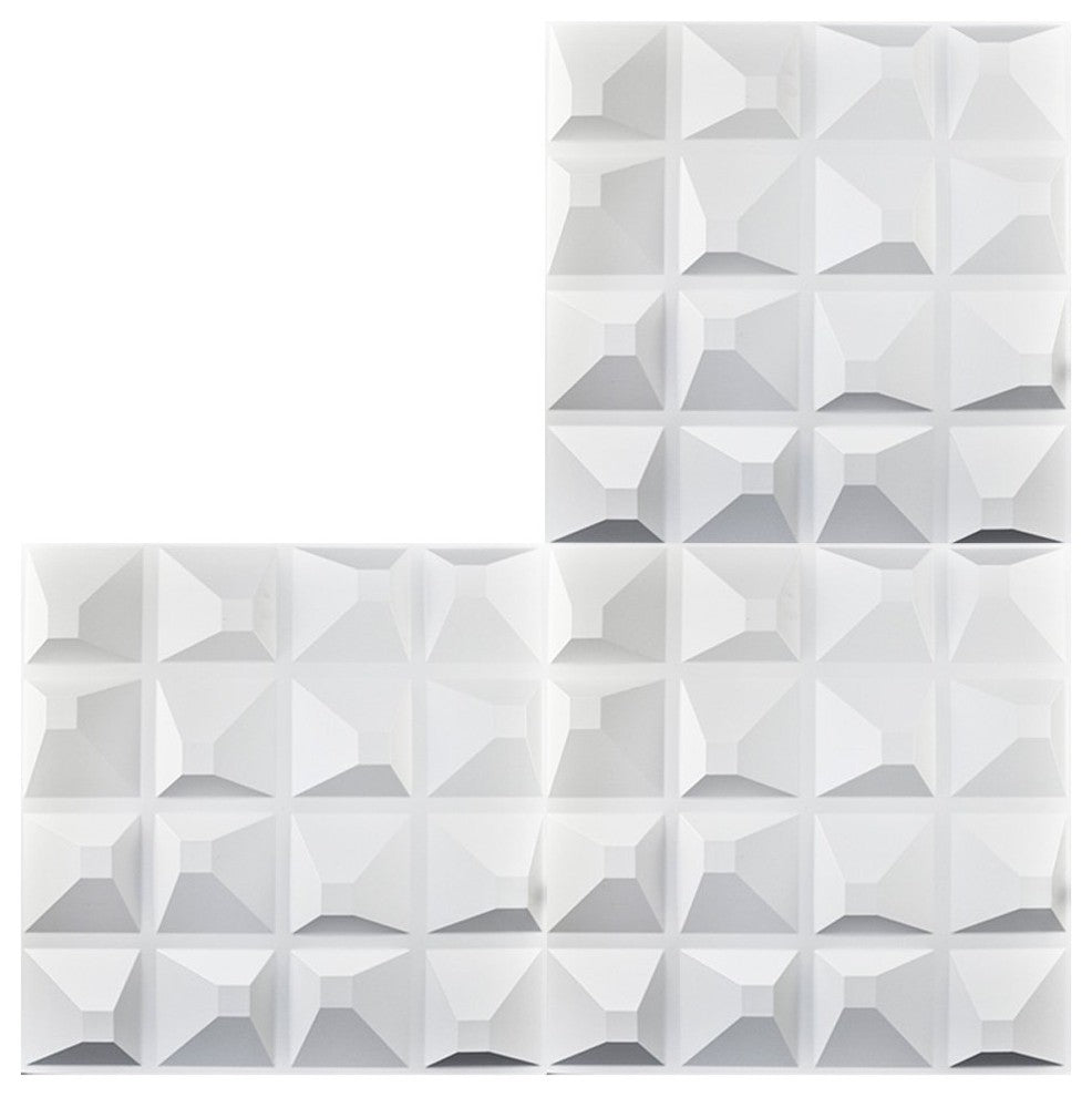 19.7"x19.7" Art3d Decorative 3D Panels Textured Wall Design Board, Set of 12