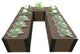 Uptown Brown Walk-In Cumberland 6'x8'x22" Raised Garden Bed, 1" Profile