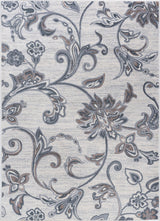 Garland Transitional Floral Cream Rectangle Area Rug, 7.6'x10'