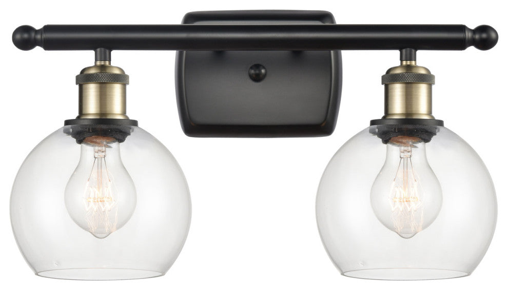 Innovations 516-2W-BAB-G122-6-LED 2 Light Bath Vanity Light, Black Antique Brass