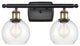 Innovations 516-2W-BAB-G122-6-LED 2 Light Bath Vanity Light, Black Antique Brass