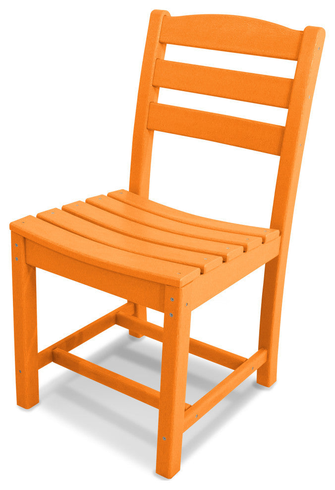 POLYWOOD La Casa Cafe Dining Side Chair, Tangerine