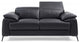 68" X 43" X 39" Black Stainless Steel Love Seat