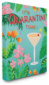 It's Quarantini Time Festive Tropical Cocktail Design16x20