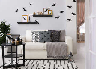 20"x20" Crawling Spiders Decorative Throw Pillow, Steel Gray