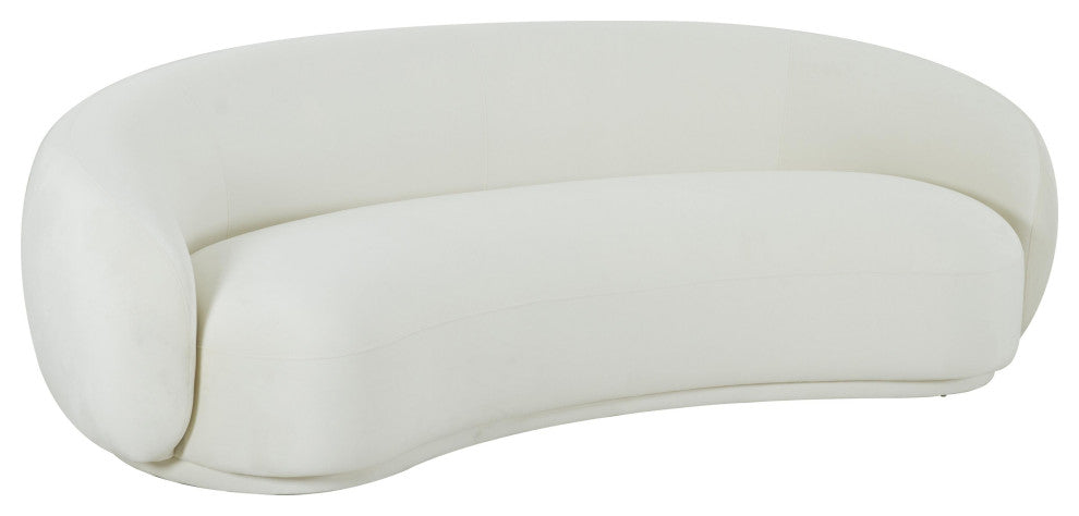 TOV Furniture Kendall Cream Velvet Sofa