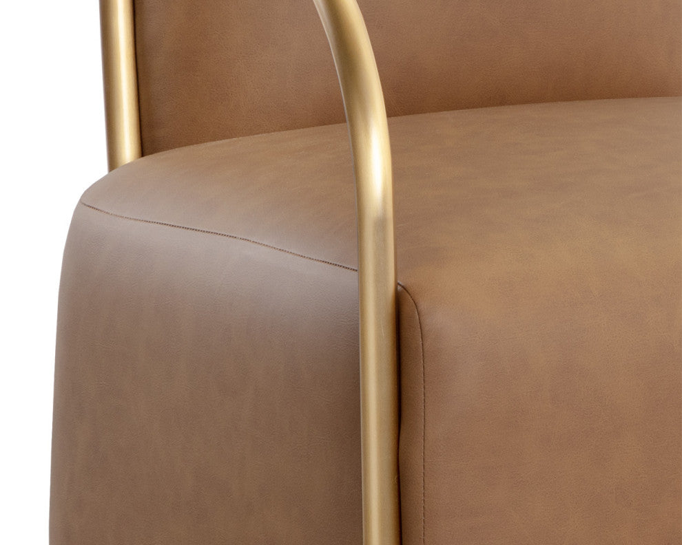 Cicero Lounge Chair, Milliken Cognac