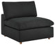 Commix Down Filled Overstuffed 6-Piece Sectional Sofa, Black