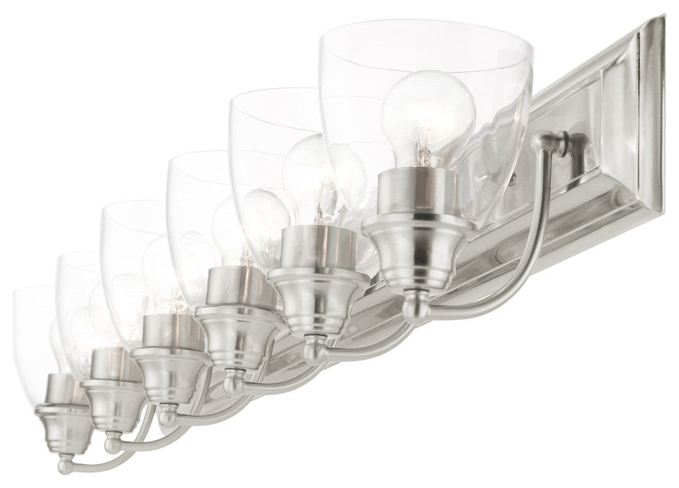 Brushed Nickel Transitional, Colonial, Vanity Sconce