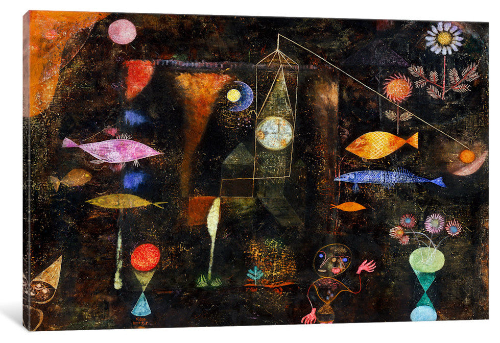 "Fish Magic, 1925" Wrapped Canvas Art Print, 26x18x1.5