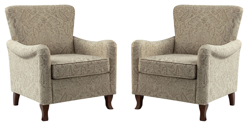 Nicola Contemporary Armchair, Set of 2, Beige