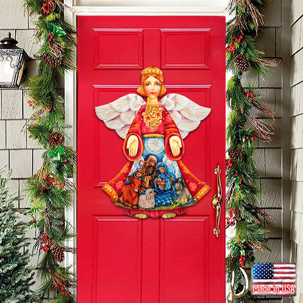 Nativity Christmas Angel Door Hanger