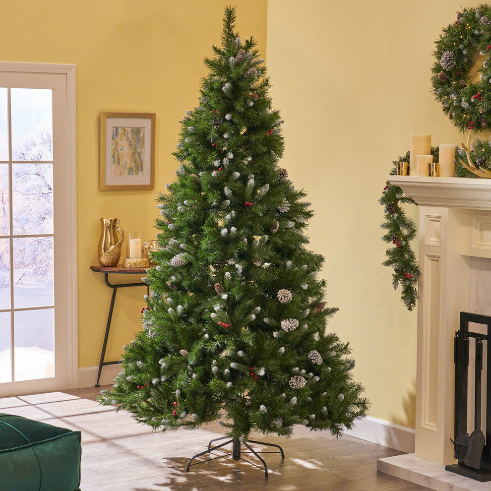 7.5' Mixed Spruce Artificial Christmas Tree, Unlit