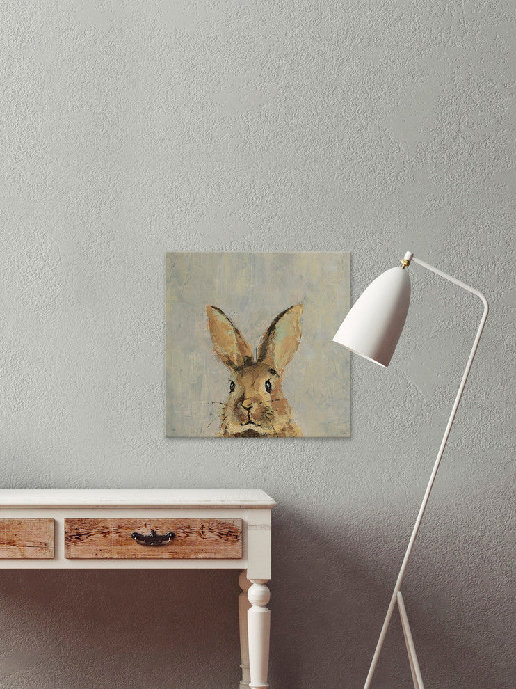 "What up Rabbit II" Painting Print on Wrapped Canvas, 32"x32"