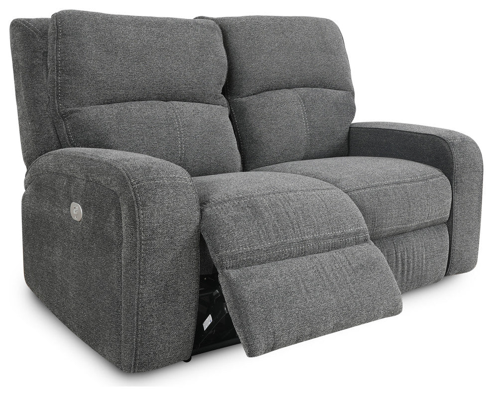 Polaris Slate Power Reclining Sofa and Recliner