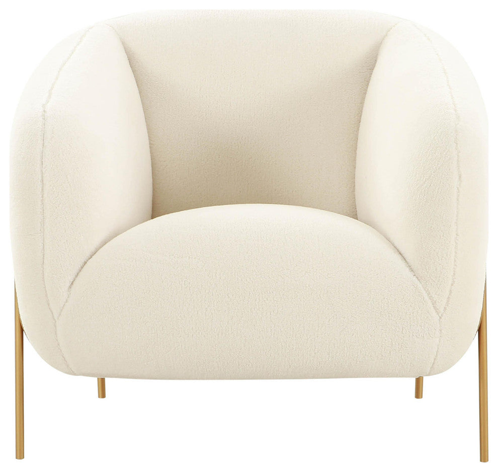 Kandra Cream Shearling Accent Chair