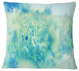 Light Blue Mountain Plain Flowers Floral Throw Pillow, 18"x18"