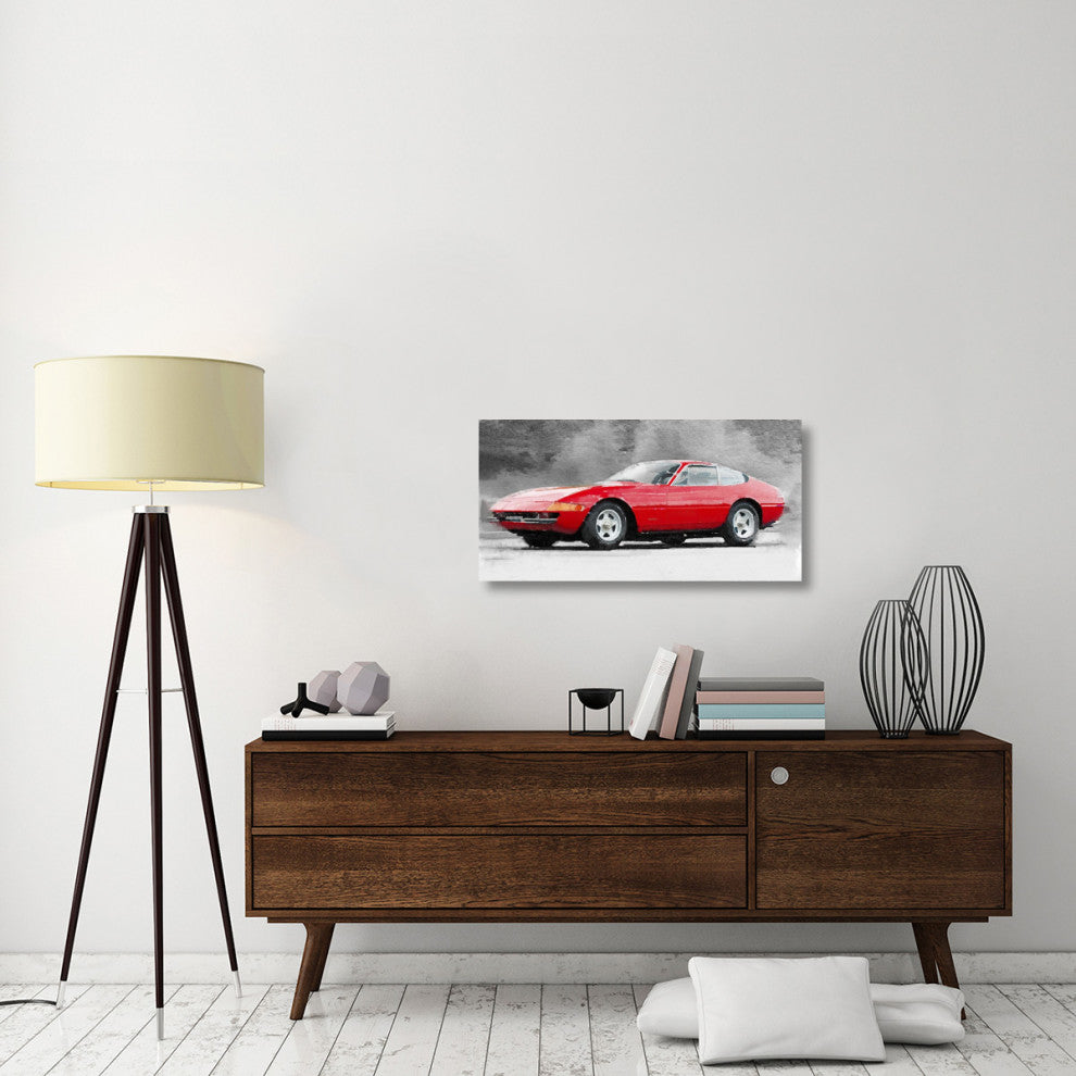 "1968 Ferrari 365 GTB4 Daytona Watercolor" Fine Art Print