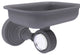 Pacific Grove Wall-Mount Soap Dish Holder with Groovy Accents, Matte Gray