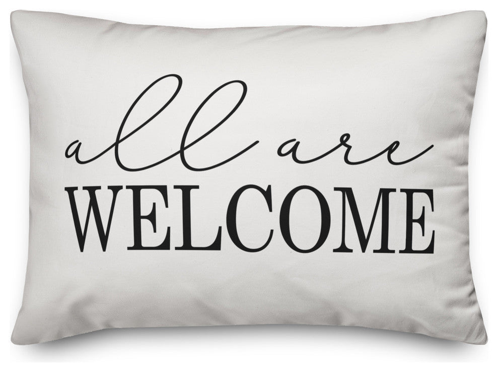 All Are Welcome Outdoor Lumbar Pillow