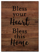 Ready2HangArt Farmhouse ''Bless this Home'' Wrapped Canvas Wall Art, 30"x40"