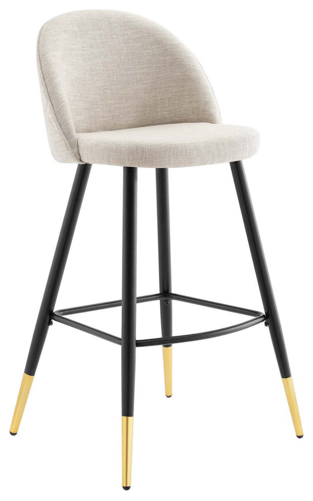 Cordial Fabric Bar Stools - Set of 2-Beige