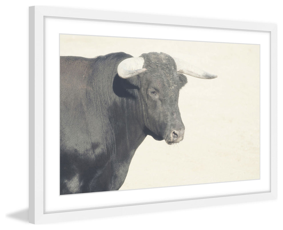 Marmont Hill, "White Antlers" Framed Painting Print, 18x12