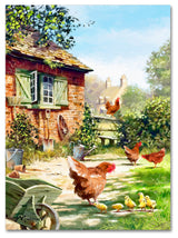 The Macneil Studio 'Chicken and Hens' Canvas Art, 19"x14"