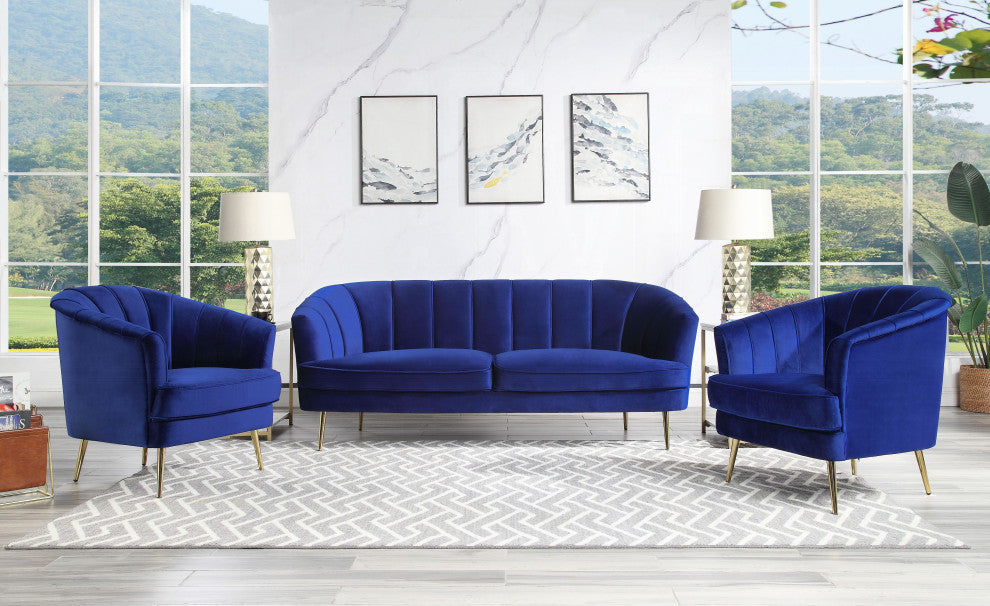 ACME Eivor Chair, Blue Velvet