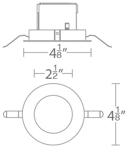 WAC Lighting R2ARWT-A Aether 2" Round Recessed Wall Wash Trim - White / 3000K /