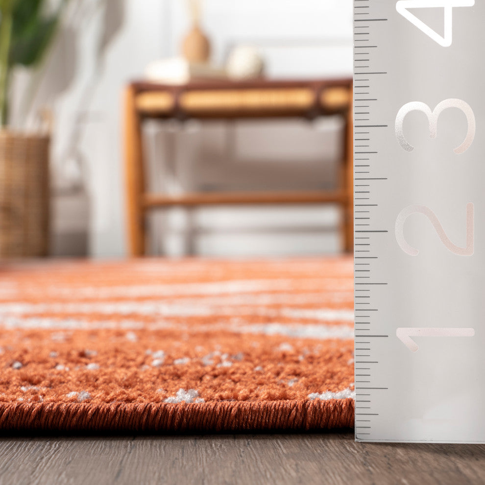 Nuloom Thigpen Contemporary Area Rug, Dark Orange 4'x6'