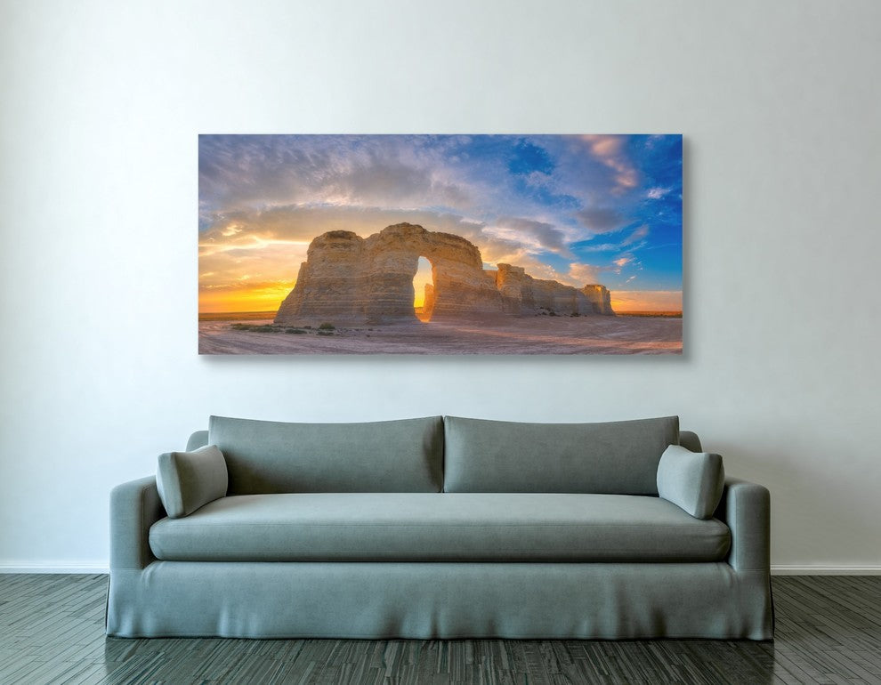 Epic Graffiti "Kansas Gold" by Darren White, Giclee Canvas Wall Art, 30"x60"