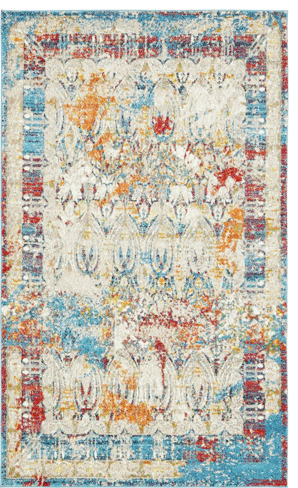 Unique Loom Multicolored Vivaldi Rosso 5' 0 x 8' 0 Area Rug