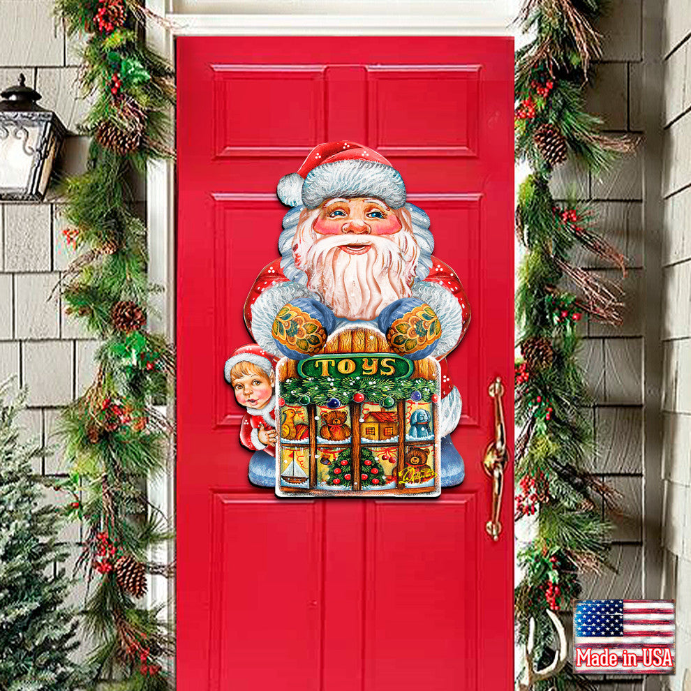 Toy Shop Santa Door Hanger