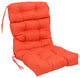 20"X42" Spun Polyester Solid Outdoor Tufted Chair Cushion, Tangerine Dream