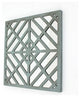 Contemporary Mirrored Square Blue Wooden Wall Decor