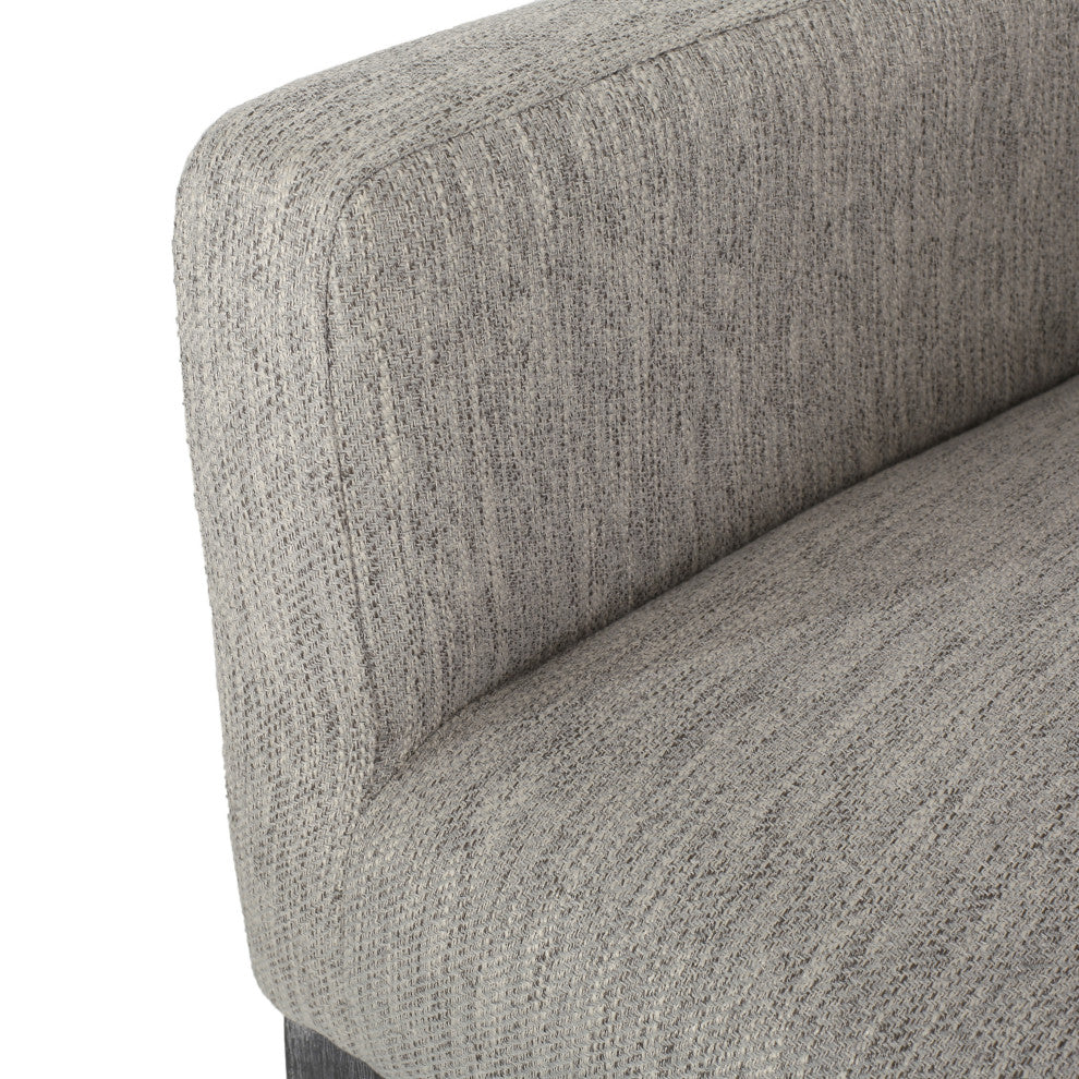 Chaparral Contemporary Fabric Upholstered Wood 30.5" Barstools, Set of 2, Light Gray/Gray