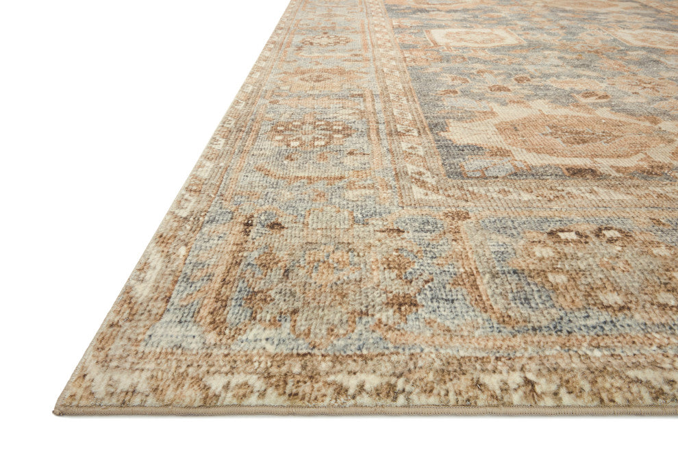 Margot Oriental Ocean/Spice Area Rug, 2'6"x9'6"
