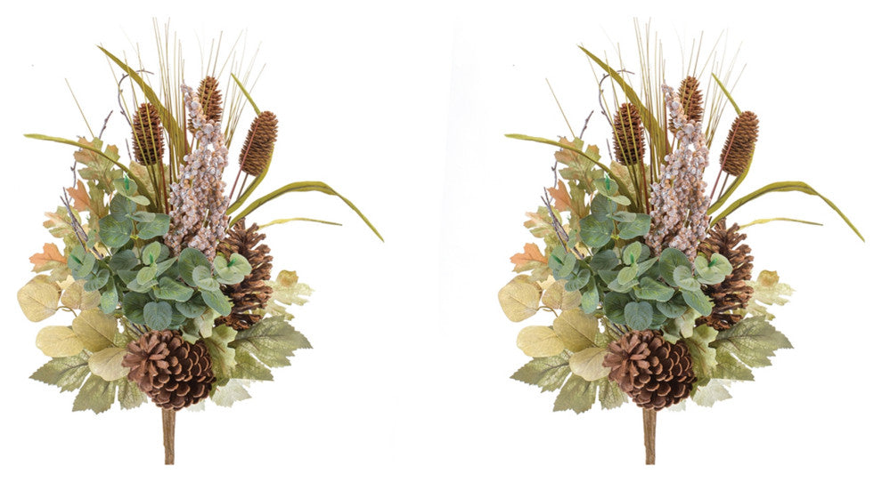 Mixed Fall Foliage Bush, Set of 2