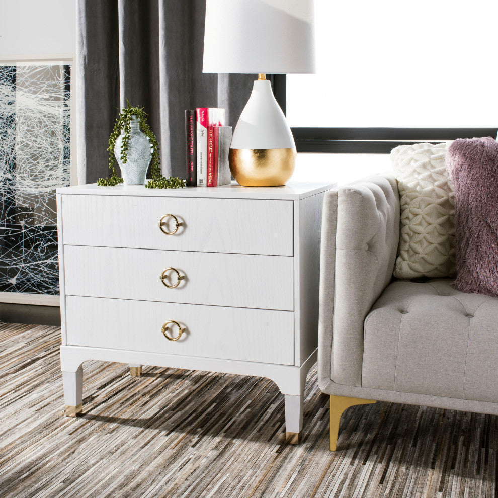 Safavieh Lorna Night Stand, White