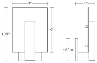Sonneman 2724-WL Inside-Out Midtown 1 Light 9" Tall Compliant LED - Textured