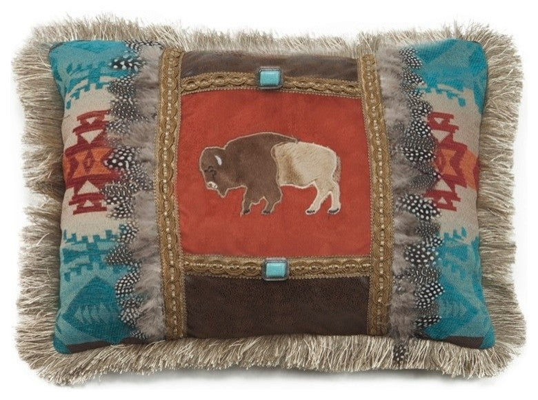 Feather Buffalo Pillow