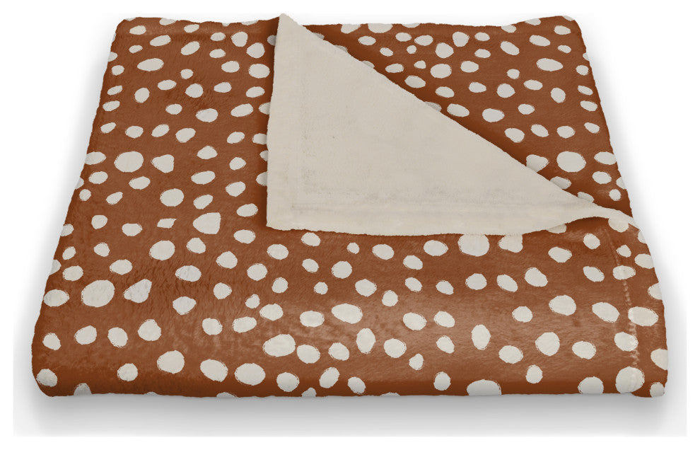 Terracotta Spots 50x60 Coral Fleece Blanket