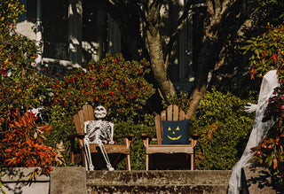 Halloween JackoLantern Indoor/Outdoor Throw Pillow, Black, 20"x20"