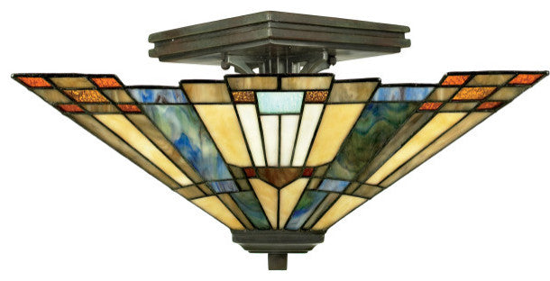 Inglenook 2-Light Semi-Flush Mount, Valiant Bronze