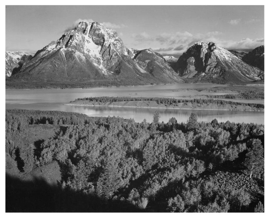 "View toward Mount Moran, Grand Teton National Park, 1941" Paper Art, 18"x15"