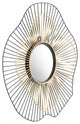 Black and Gold Contemporary Round Mirror