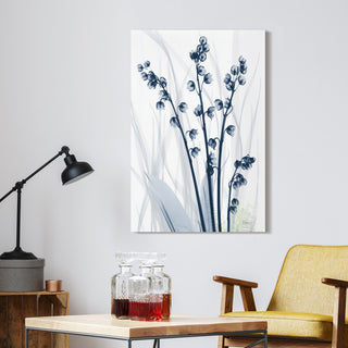 "Radiant Blues 1" Frameless Free Floating Panel Graphic Wall Art, 48"x32"