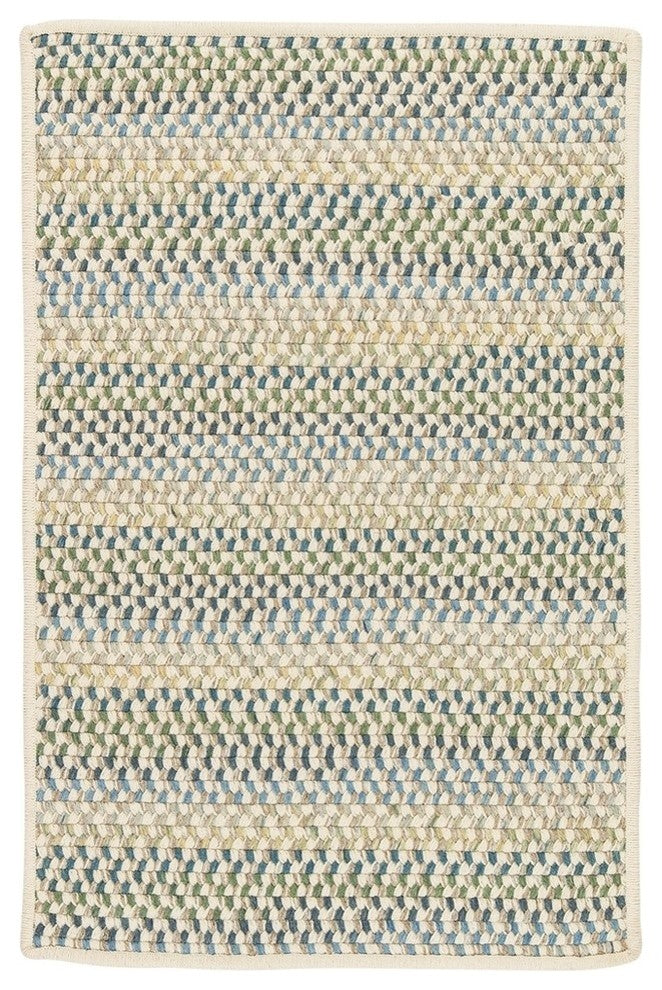 Colonial Mills Chapman Wool PN21 Peacock Blue Wool Area Rug, Rectangular 5'x8'