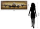 "Airplane" Mixed Media Iron Hand Painted Dimensional Wall Art, 24"x72"